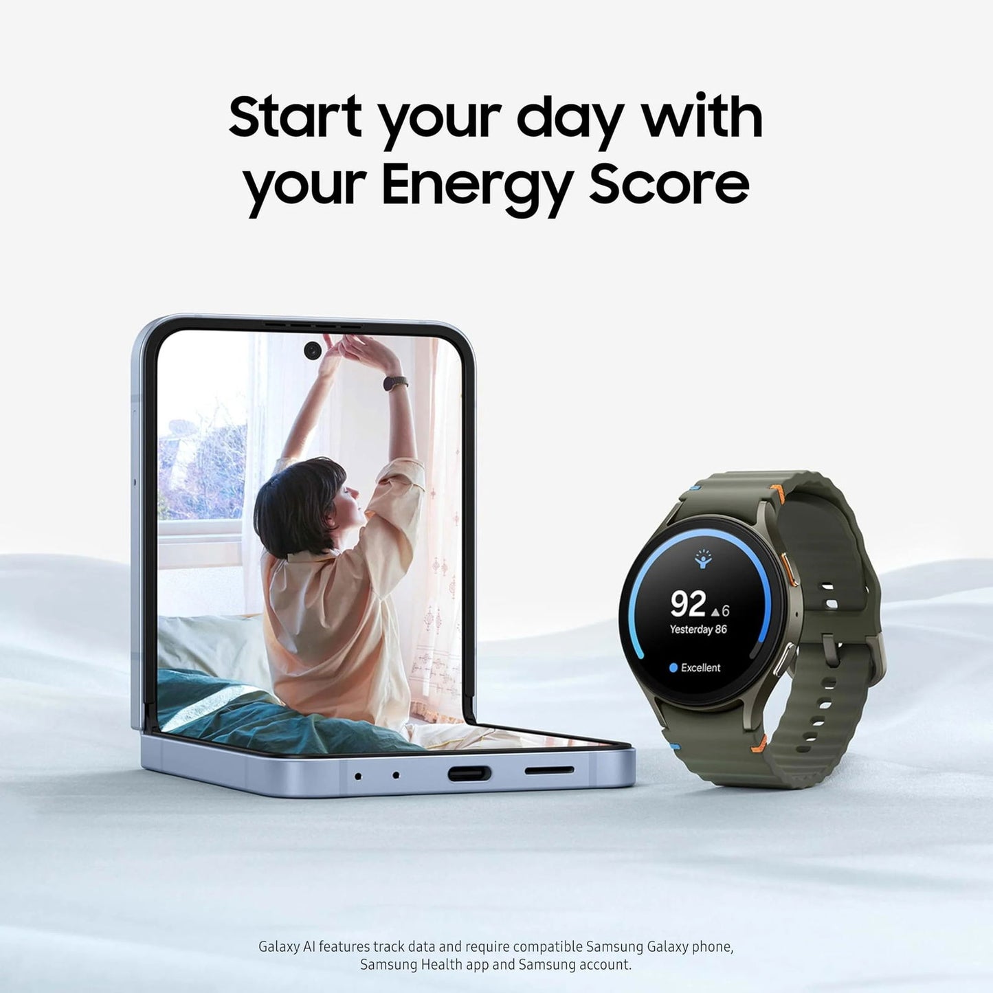 Samsung Galaxy Watch 7 44mm Bluetooth AI Smartwatch w/Energy Score Wellness Tips Heart Rate Tracking Sleep Monitor