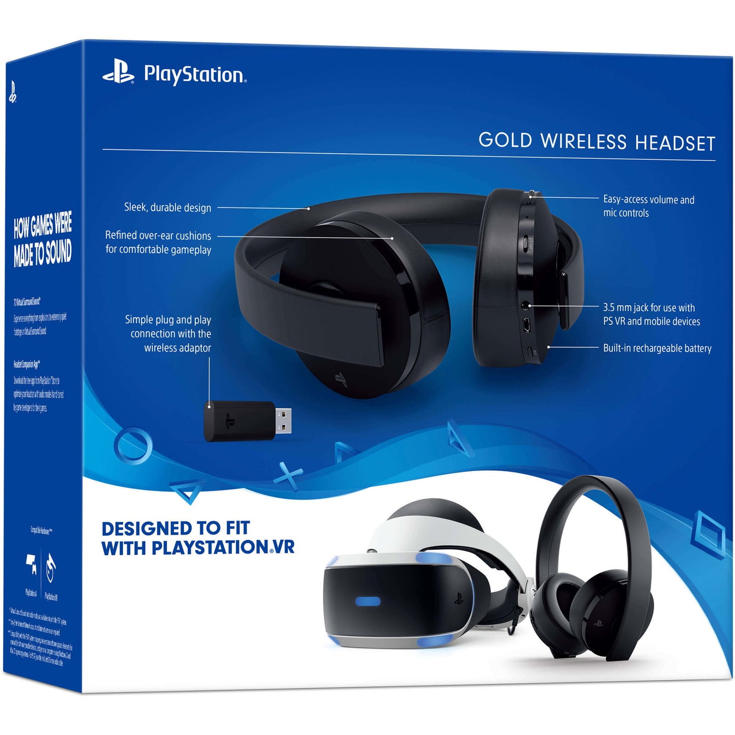Sony PlayStation Gold Wireless Headset (Black) - Headphone