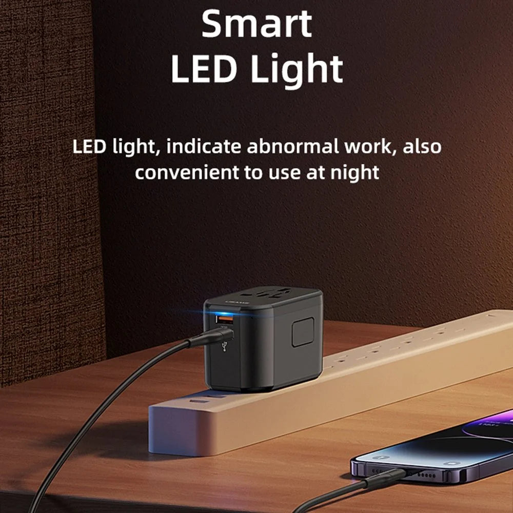 USAMS US-CC179 T59 20W Dual USB + Type-C Universal Travel Charger (US/AU/UK/EU)