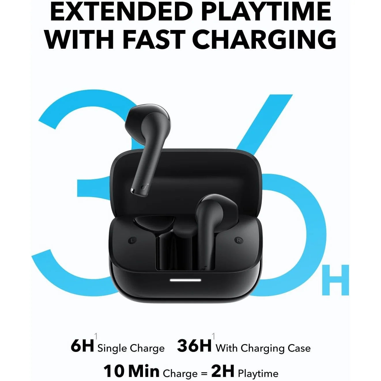 Anker Soundcore K20i Earbuds with Mic 13mm Drivers TWS BT 5.3 – Black - Earphone
