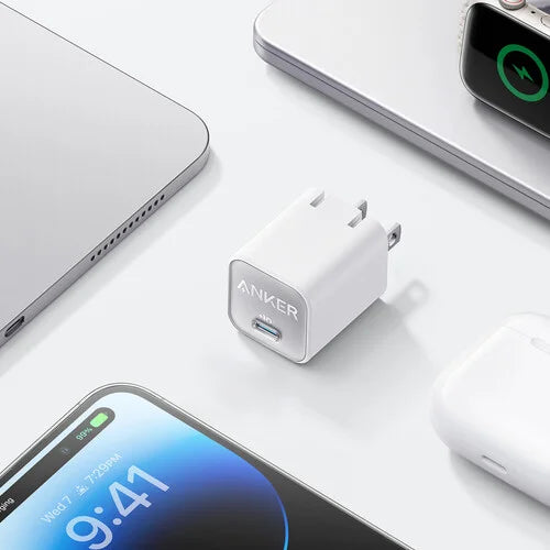 Anker 511 Nano 3 GaN 30W USB-C Wall Charger – Aurora White