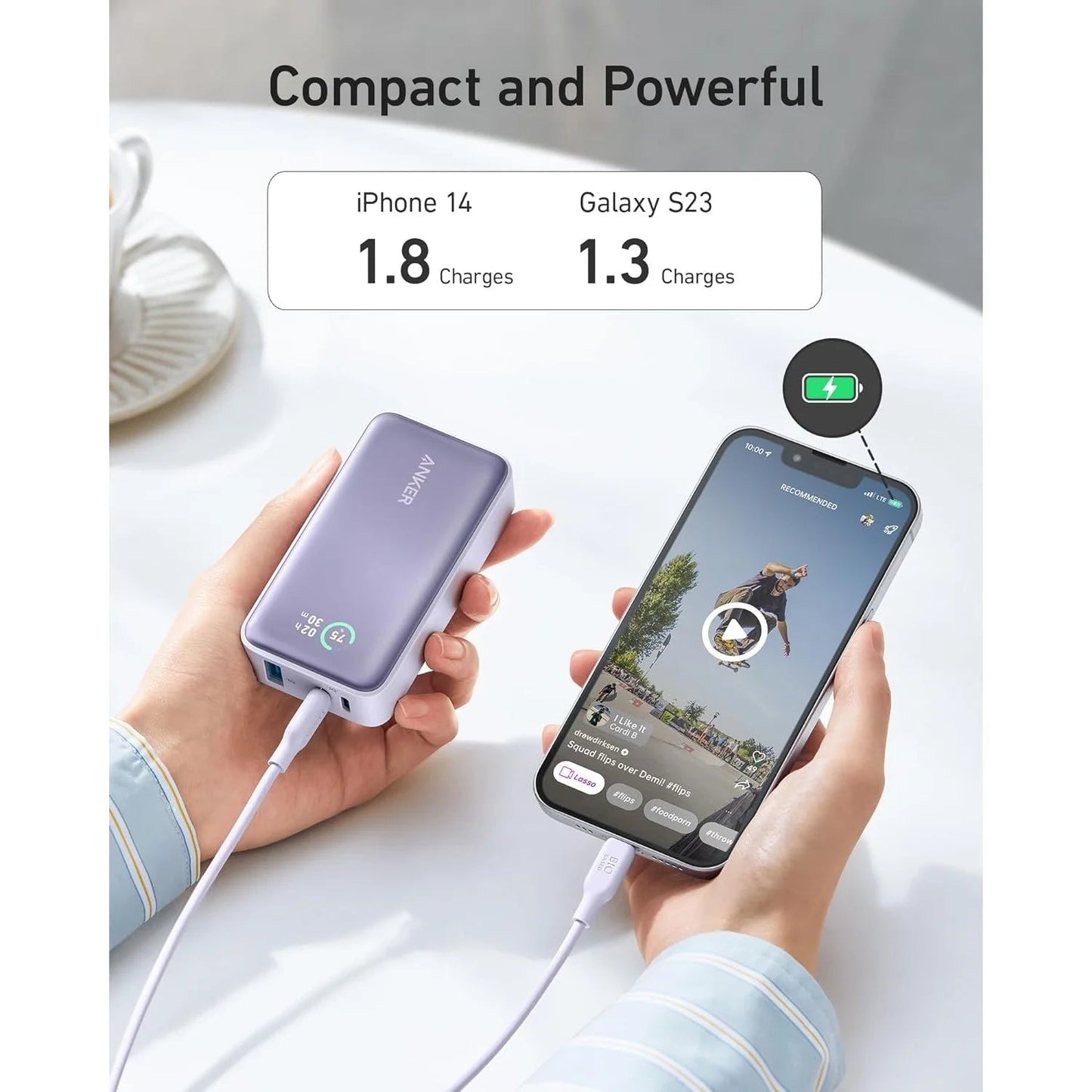 Anker 533 10,000mAh Power Bank Power IQ 3.0 with PD 30W Max Output - Power Bank