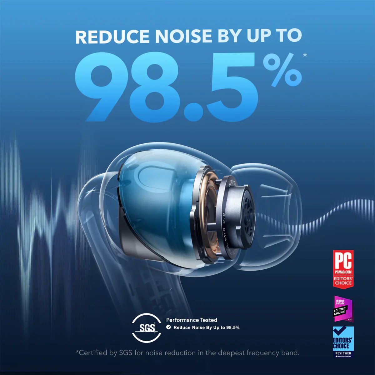 Anker Soundcore Liberty 4 NC Wireless Noise Cancelling Earbuds – Navy Blue - Earphone