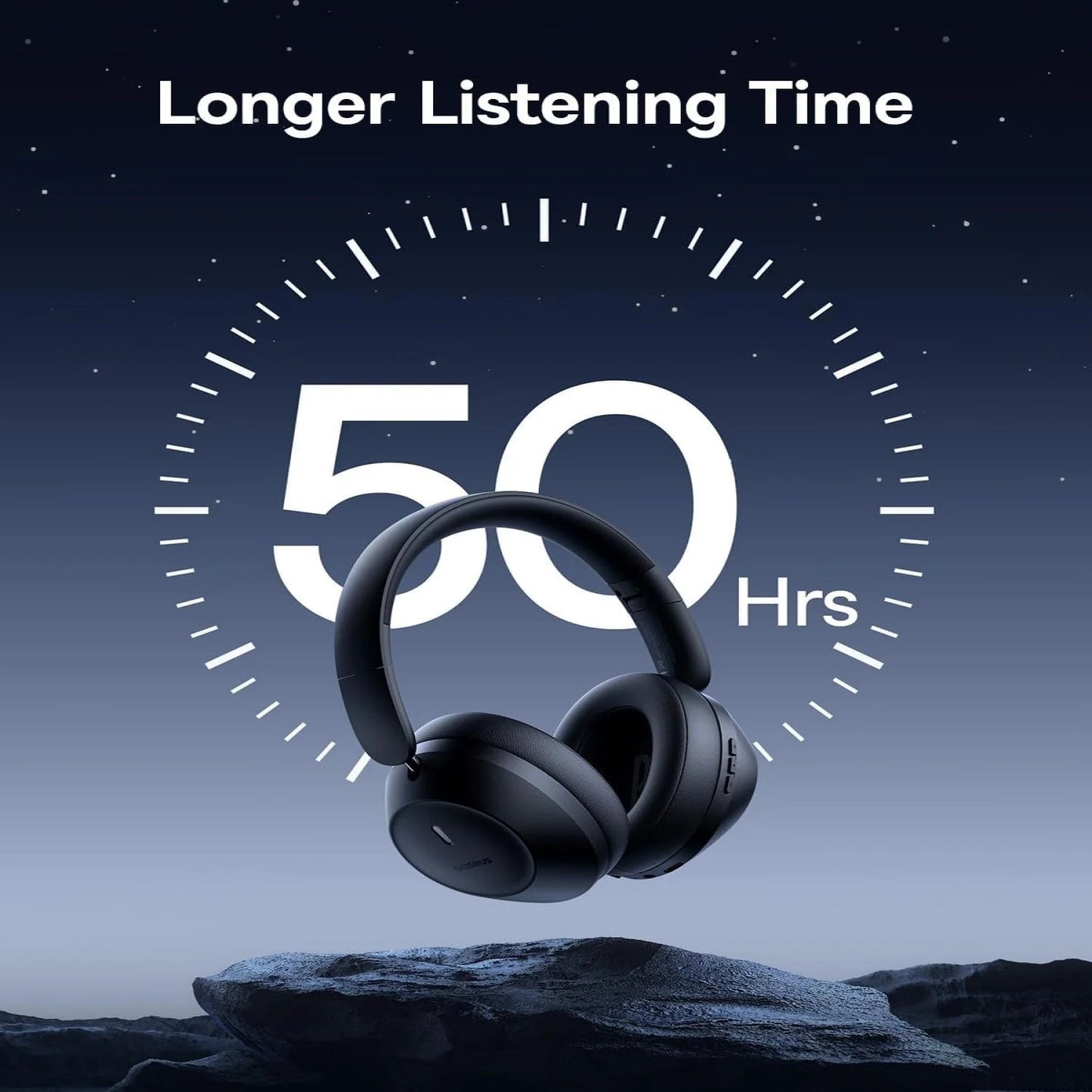 Baseus Bass 35 Max Bluetooth Wireless Headset – Black - Headphone