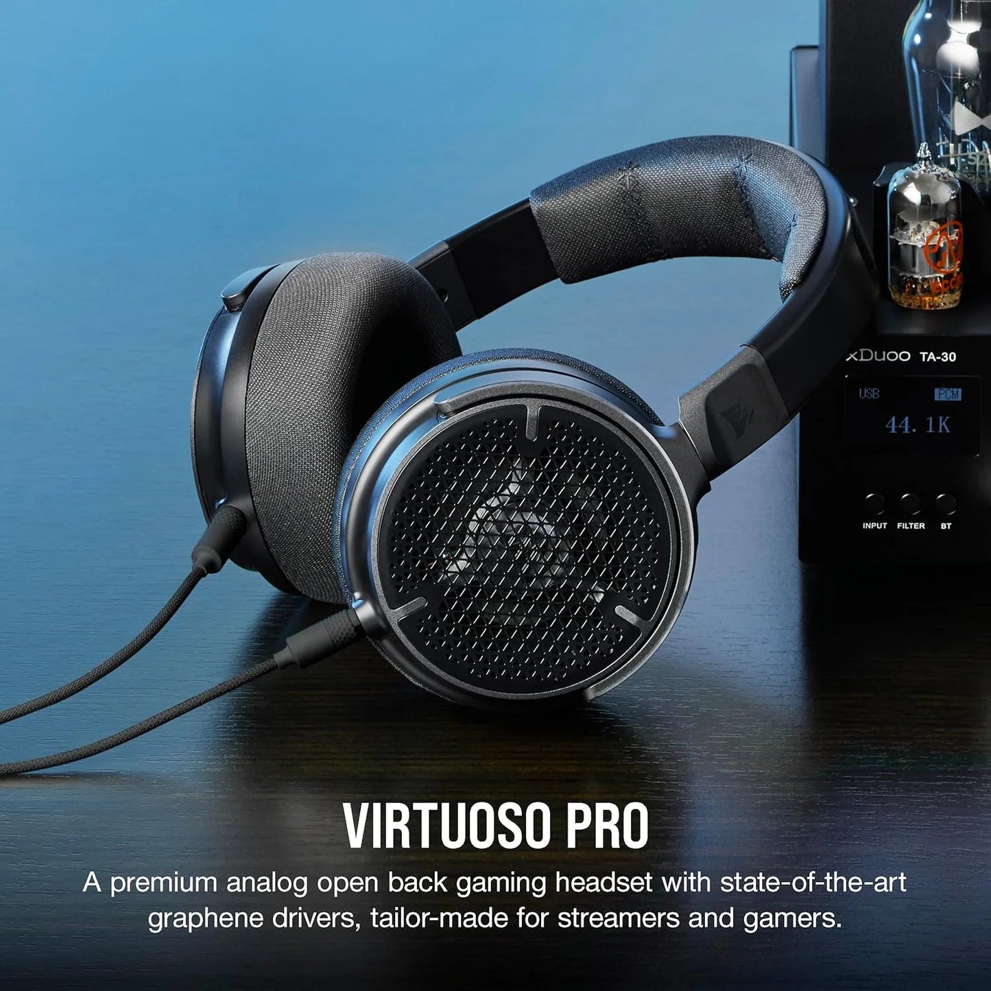 Corsair VIRTUOSO PRO Wired Open Back Streaming/Gaming Headset – Carbon - Headphone