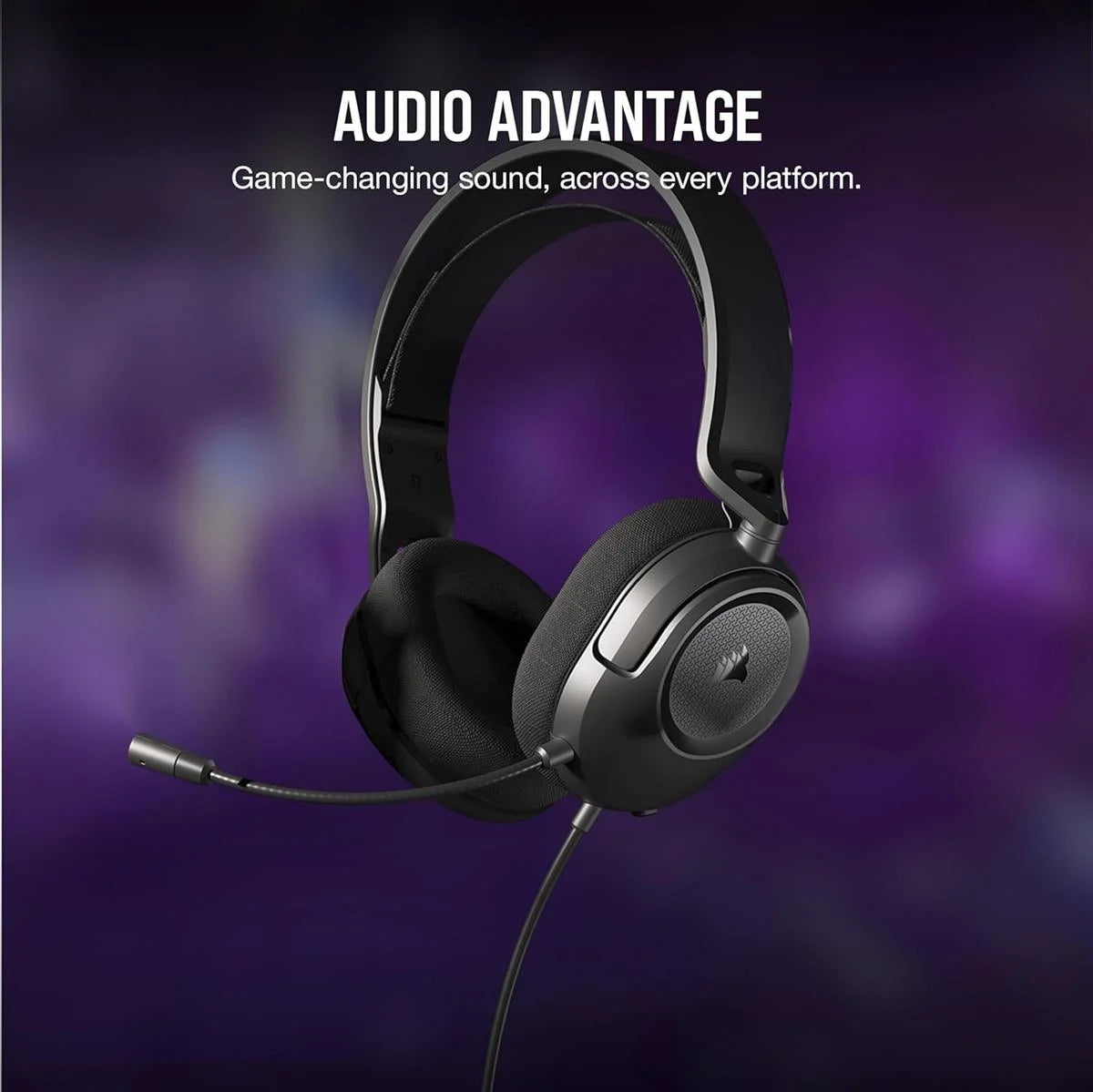 Corsair HS35 V2 Multiplatform Wired Gaming Headset – Carbon - Headphone
