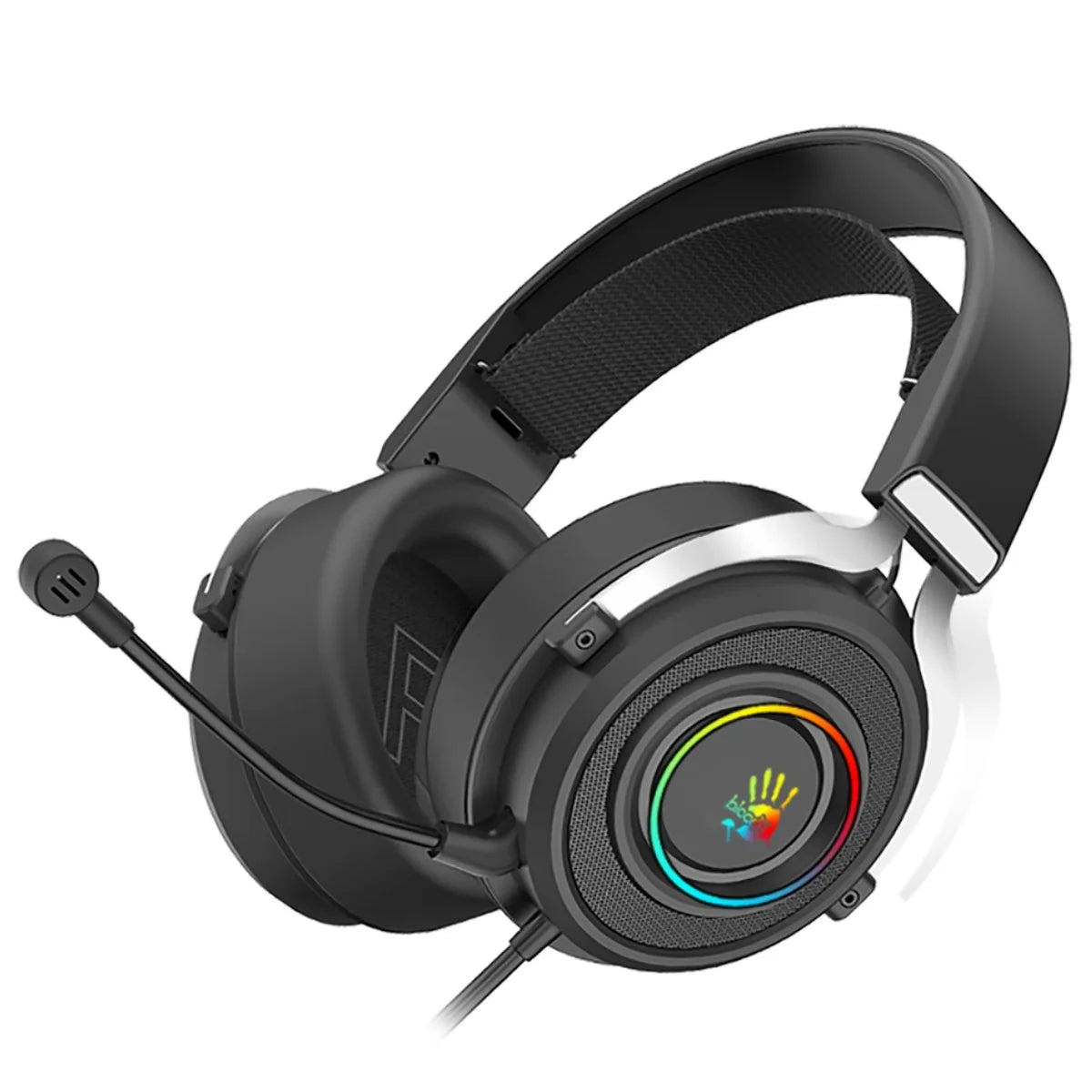 Bloody G535 Virtual 7.1 Surround Sound USB Gaming Headset – Black Silver - Headphone