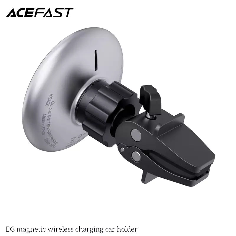 Acefast Magnetic Wireless Charging Car Holder D3 – Black - Charger