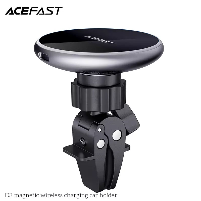Acefast Magnetic Wireless Charging Car Holder D3 – Black - Charger