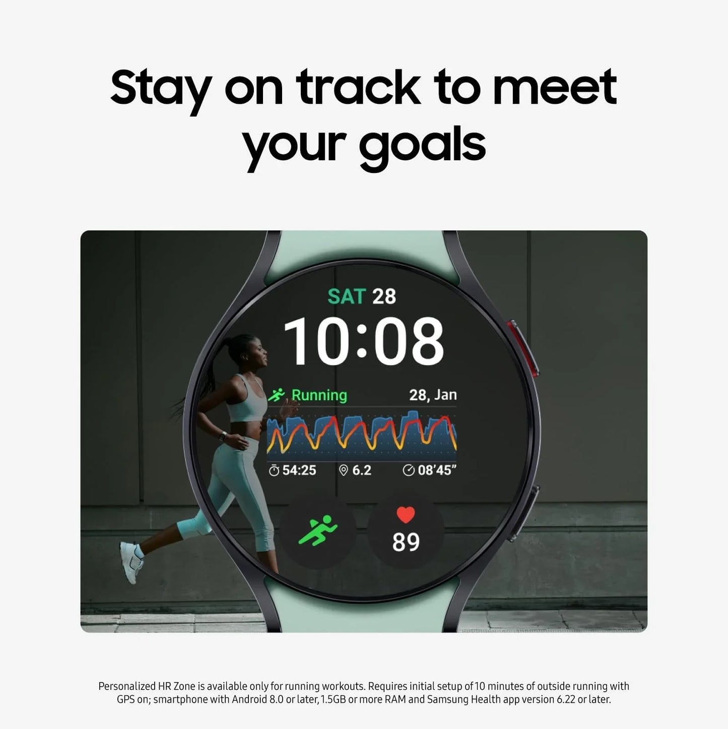 Samsung Galaxy Watch 6 44mm Bluetooth Smartwatch w/ Fitness Tracker Personalized HR Zones Advanced Sleep Coaching Heart