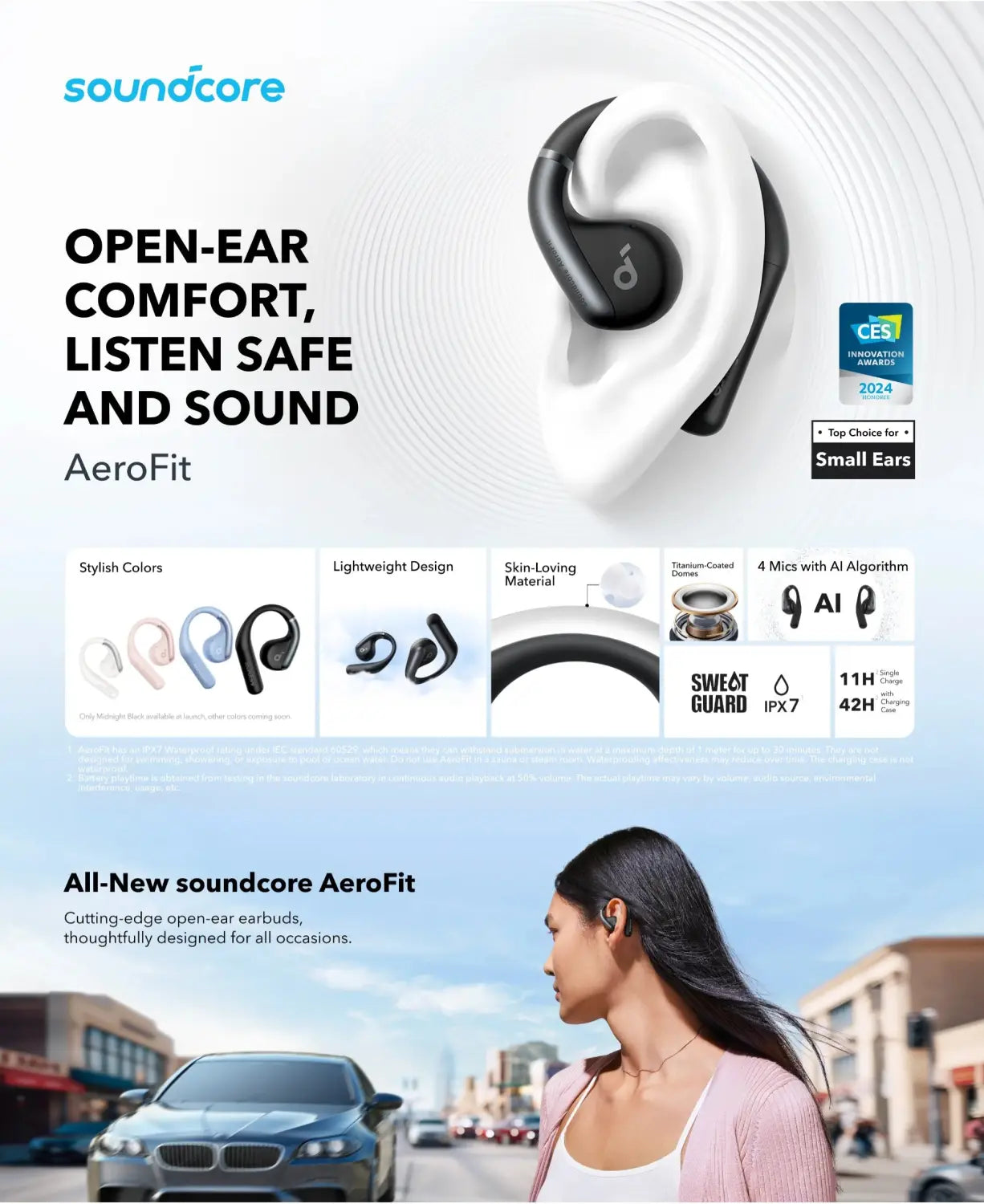Anker AeroFit – Secure Open-Ear Sport Earbuds