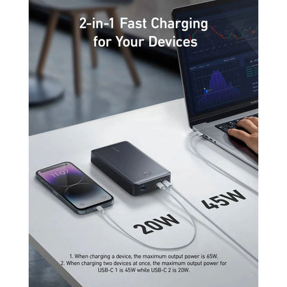 Anker 537 65W 3-Port Power Bank (PowerCore 24K for Laptop) - Power Bank