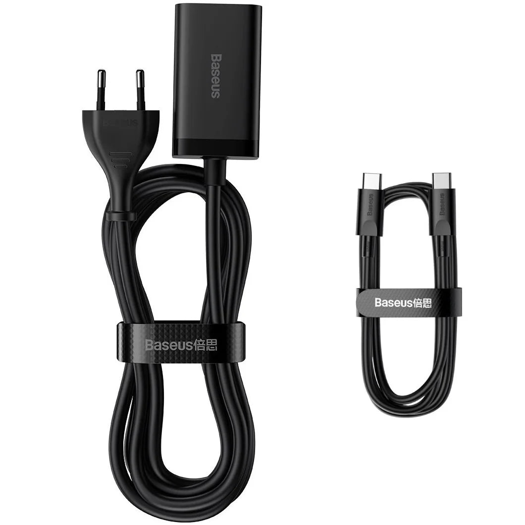 Baseus GaN3 Pro Desktop Fast Charger 2C + 2U 65W EU With Xiaobai series fast charging Cable Type-C to 100W (20V/5A) 1m