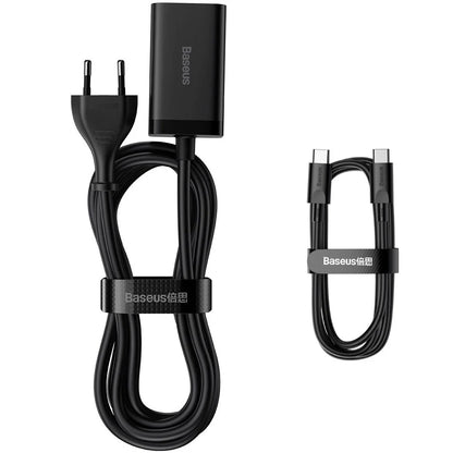 Baseus GaN3 Pro Desktop Fast Charger 2C + 2U 65W EU With Xiaobai series fast charging Cable Type-C to 100W (20V/5A) 1m