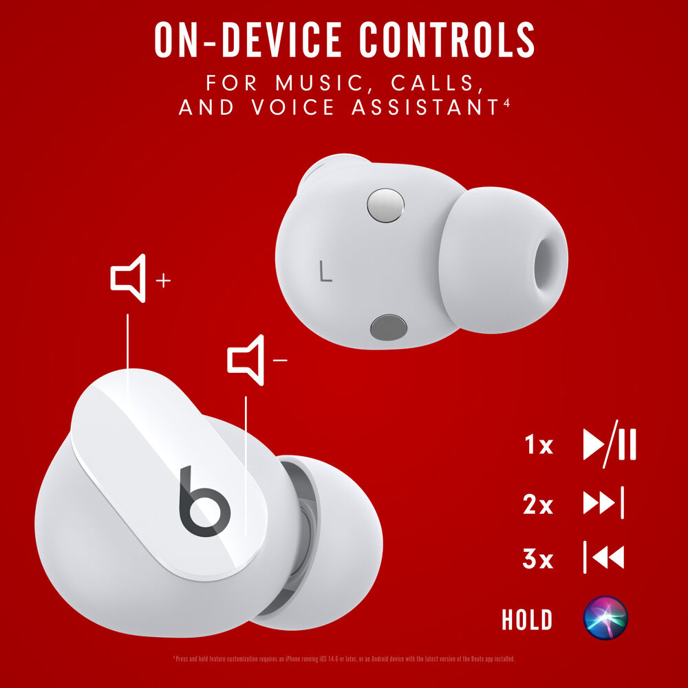 Beats Studio Buds Noise-Canceling True Wireless In-Ear Headphones (White) - Earphone
