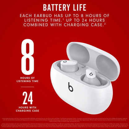 Beats Studio Buds Noise-Canceling True Wireless In-Ear Headphones (White) - Earphone