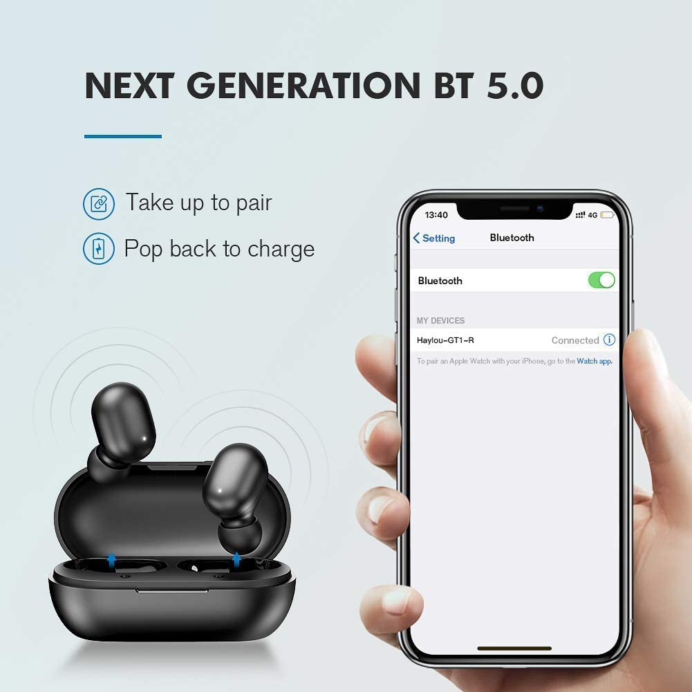 Haylou GT1 True Wireless Bluetooth Earbuds – Black - Earphone