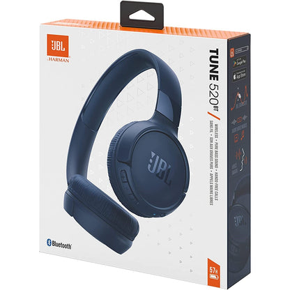 JBL Tune 520BT Wireless On-Ear Headphones – Blue - Headphone