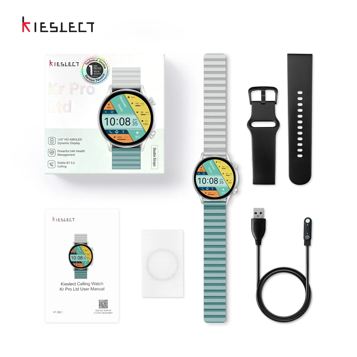 Kieslect Calling Watch Kr Pro Smartwatch – Limited Grey