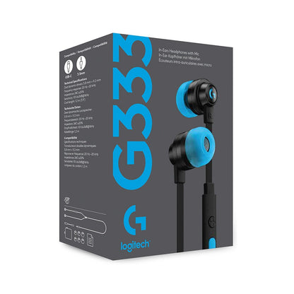 Logitech G G333 Gaming Earphones With Mic and Dual Drivers (Black)