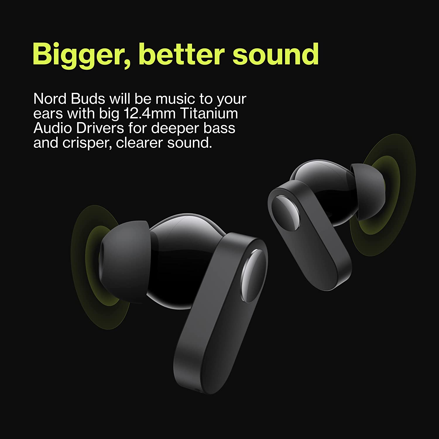 OnePlus Nord Buds In-Ear Truly Wireless Earbuds with Mic (Bluetooth 5.2 Water & Sweat Resistant) – Black Slate
