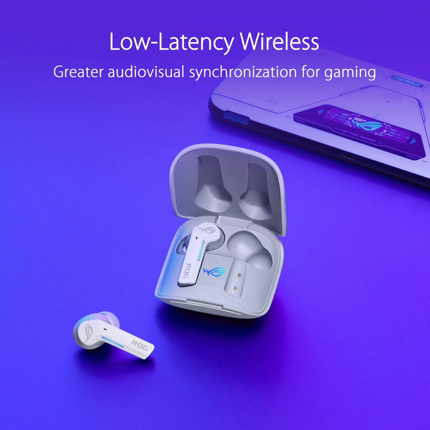 ASUS ROG Cetra True Wireless Gaming Earbuds (Moonlight White) - Earphone