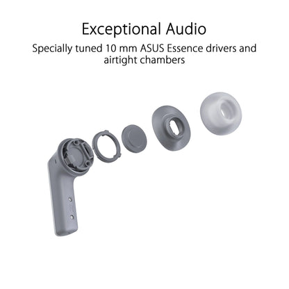 ASUS ROG Cetra True Wireless Gaming Earbuds (Moonlight White) - Earphone