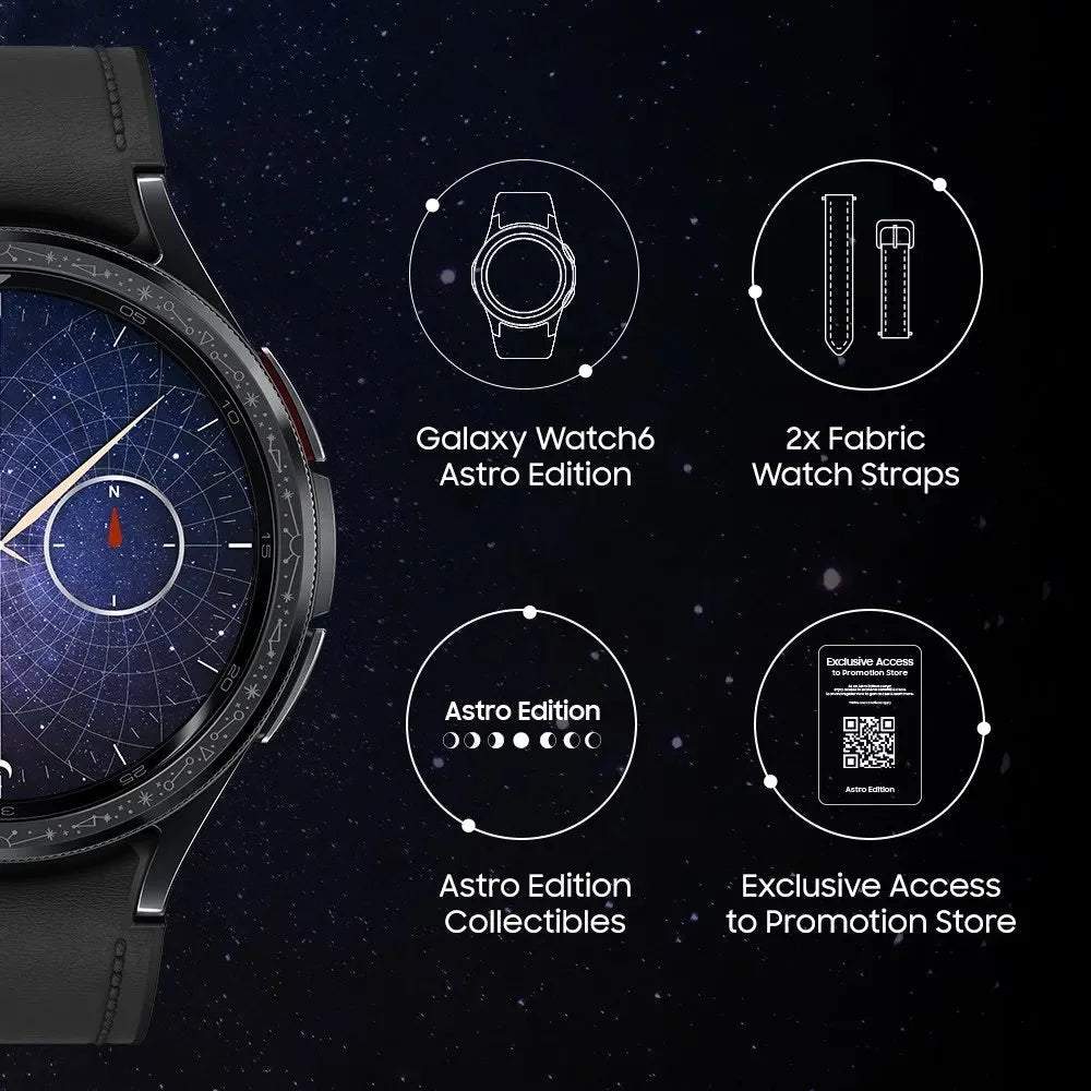 Samsung Galaxy Watch6 Classic Astro Edition (Bluetooth 47mm) – Black - Smartwatch