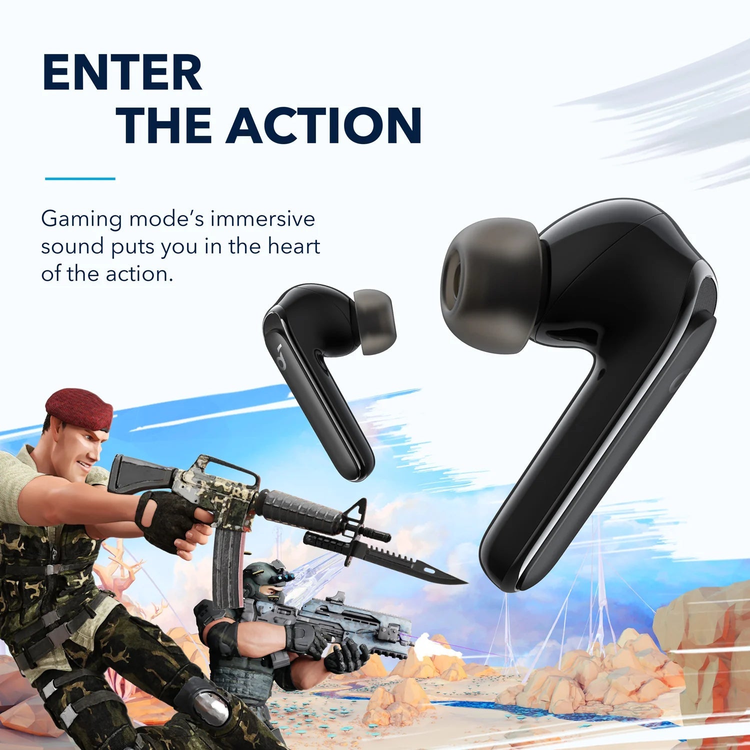 Soundcore by Anker Life P3 Noise Cancelling Wireless Bluetooth Earbuds (Black) - Earphone
