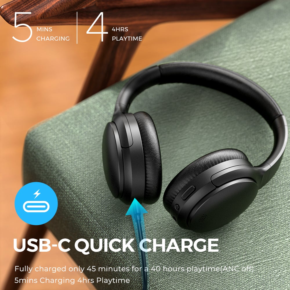 Soundpeats A6 Hybrid Active Noise Cancelling Wireless Headphone