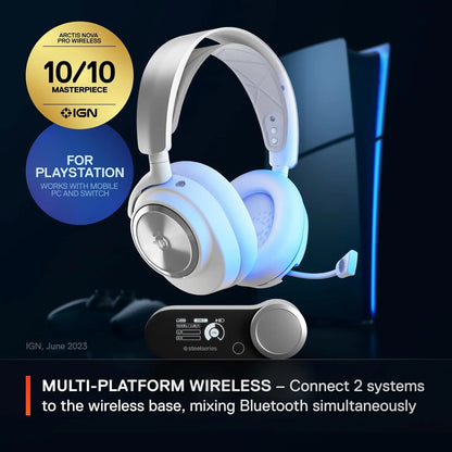 SteelSeries Arctis Nova PRO Wireless Headphone for PlayStation – White