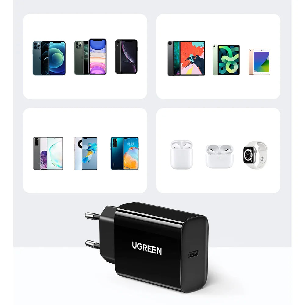 UGreen 50799 USB Type-C 20W Power Delivery Travel Wall Charger