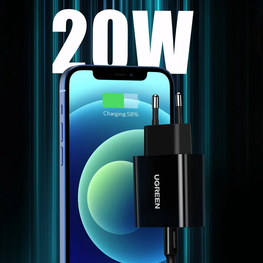 UGreen 50799 USB Type-C 20W Power Delivery Travel Wall Charger