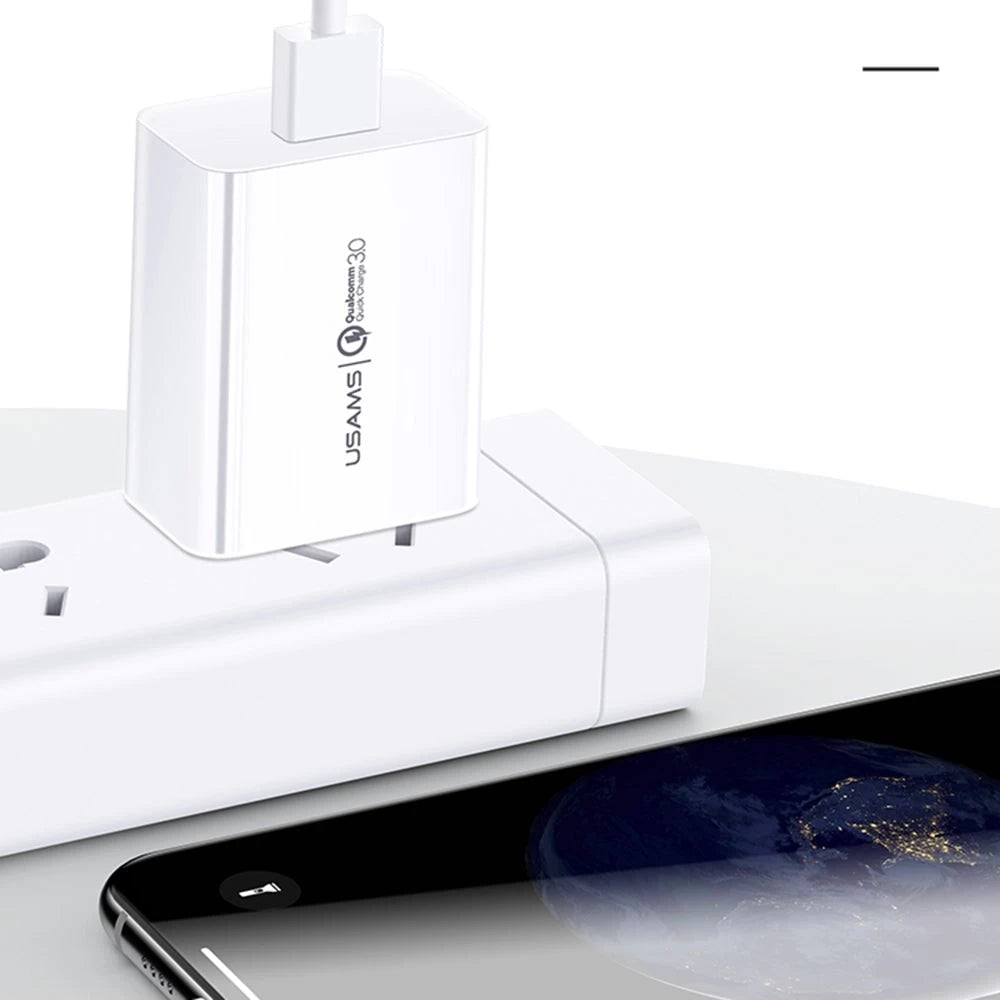 USAMS US-CC083 T22 Single USB QC3.0 Travel Charger (EU)