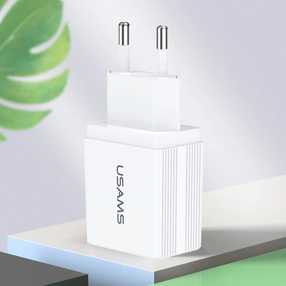 USAMS US-CC090 T24 2.1A Dual USB Travel Charger (EU)