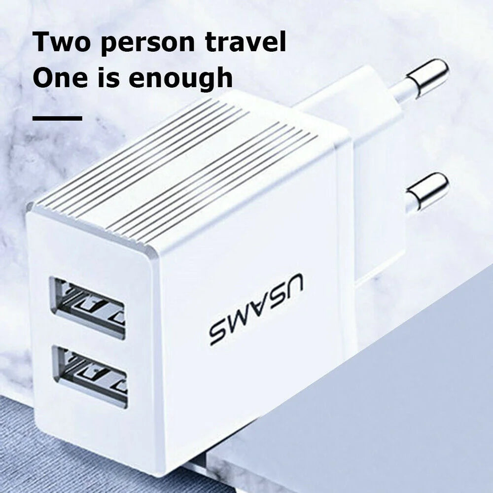 USAMS US-CC090 T24 2.1A Dual USB Travel Charger (EU)