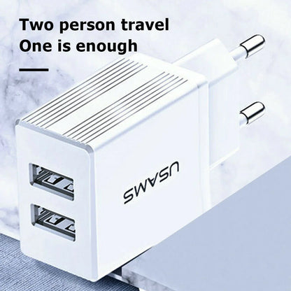 USAMS US-CC090 T24 2.1A Dual USB Travel Charger (EU)