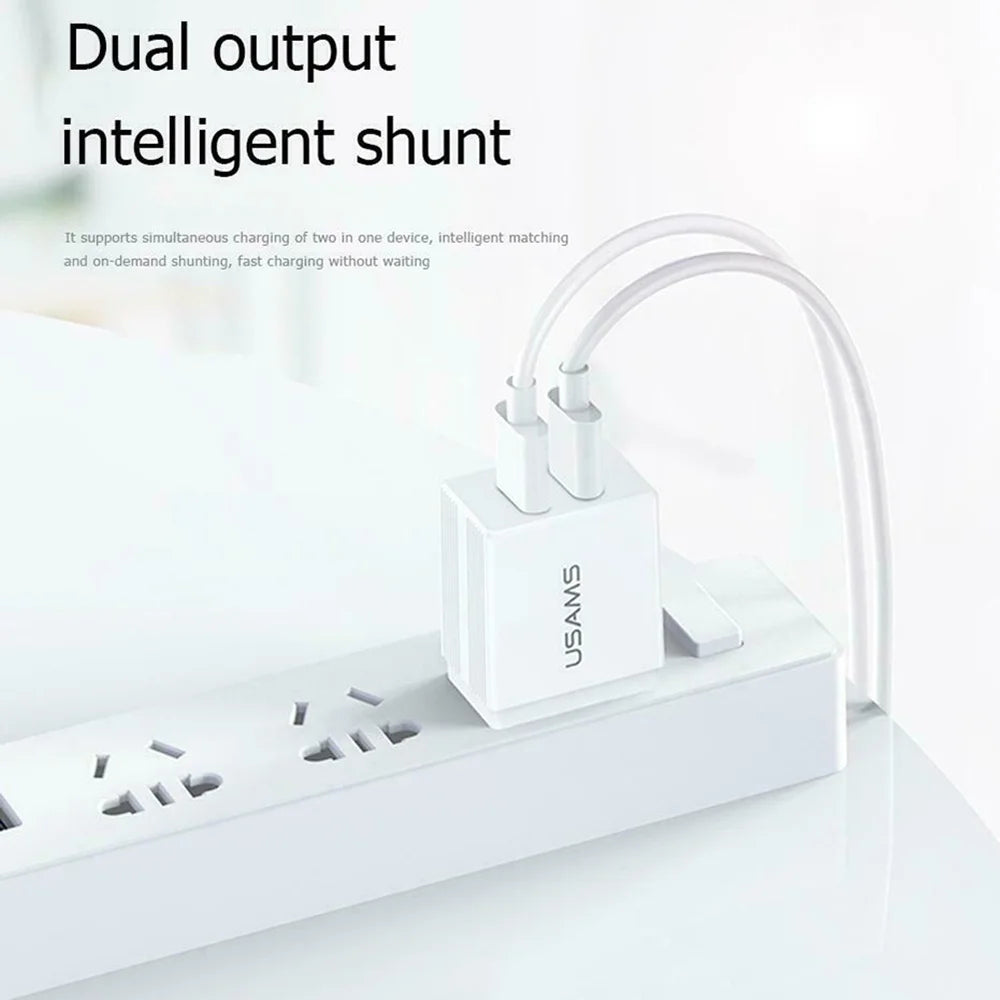 USAMS US-CC090 T24 2.1A Dual USB Travel Charger (EU)