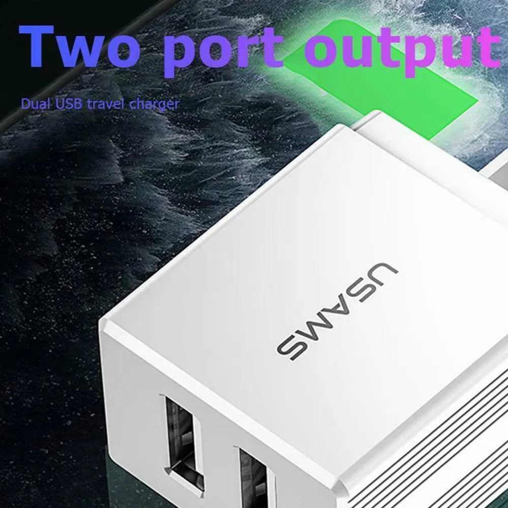 USAMS US-CC090 T24 2.1A Dual USB Travel Charger (EU)