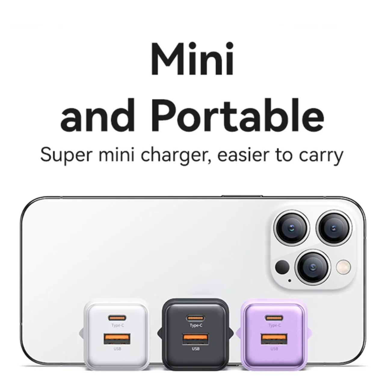 USAMS US-CC189 PD30W USB + USB-C/Type-C Dual Port Electroplating Charger EU Plug (Black)