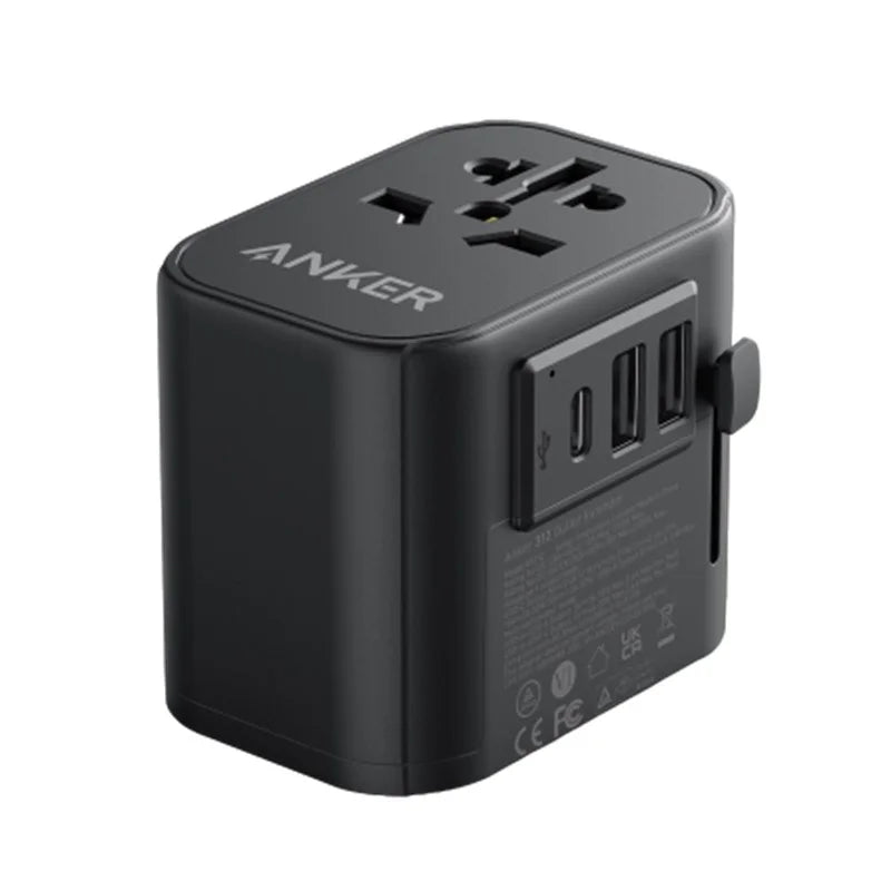 Anker 312 Wall Charger with Travel Plug 1-Port USB-C 2-Ports USB-A 30W Outlet Extender