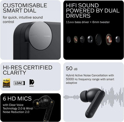 CMF by Nothing Buds Pro 2 Wireless Earbuds with ChatGPT Integration Hi-Res Audio LDAC 50 dB Hybrid Noise Cancelling