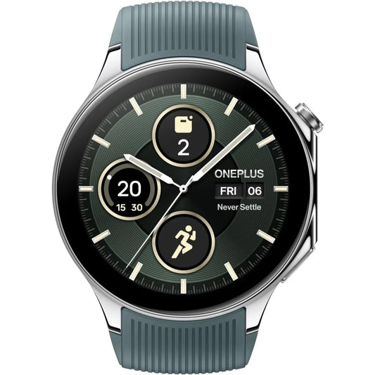 OnePlus Watch 2 46mm 100-Hour Battery, Health & Fitness Tracking – Radiant Steel