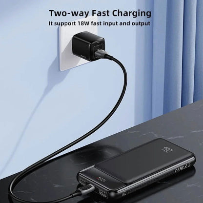 USAMS US-CD201 30000mAh 20W Digital Display Fast Charging Power Bank (Black) - Power Bank