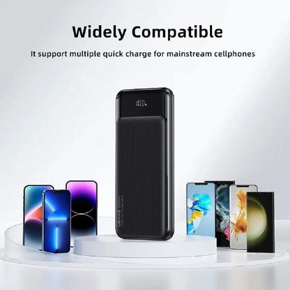 USAMS US-CD201 30000mAh 20W Digital Display Fast Charging Power Bank (Black) - Power Bank